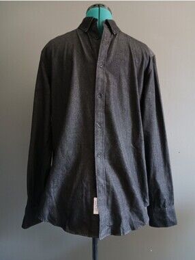 NWT Rag & Bone Fit 2 Tamplin Black Denim  Shirts Size M